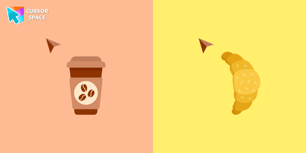 Coffee and Croissant cursor cursor pack